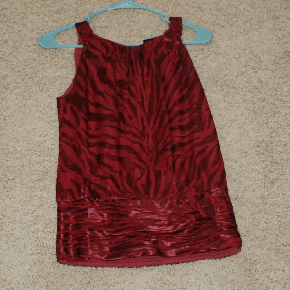 WHBM Zebra Print Top